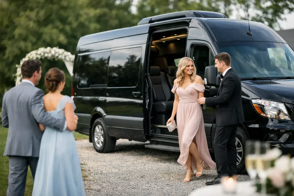 Why a Sprinter Van for Wedding Guests Works