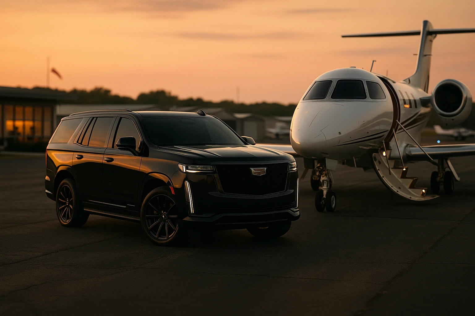 Monarch black car chauffeur service at Montgomery Airpark (GAI)