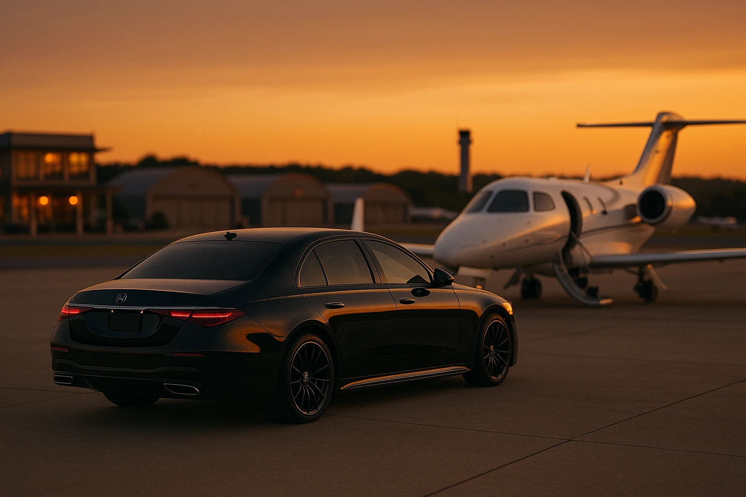 Monarch black car chauffeur service at Manassas (HEF)
