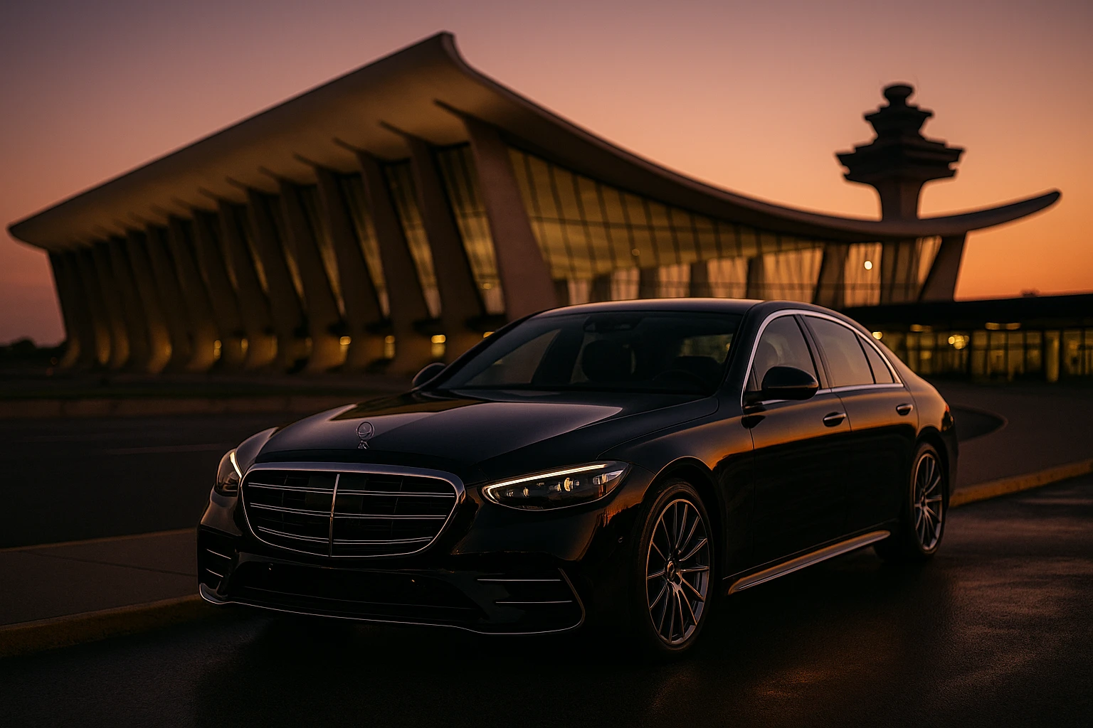Monarch black car chauffeur service at Dulles (IAD)