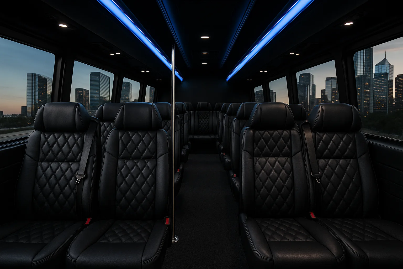 Luxury Mini Bus The cabin