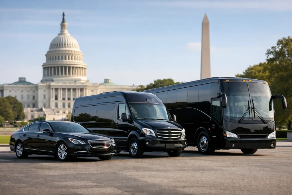 Best vehicles for corporate groups, provided by Monarch Bus and Limo in the DMV