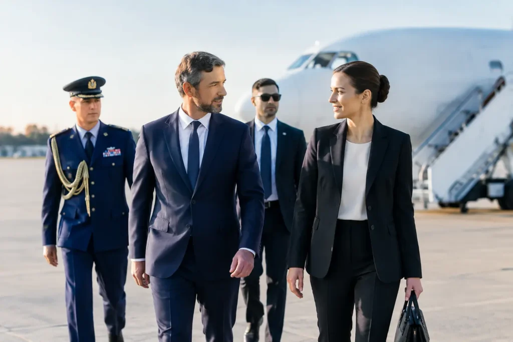 Diplomatic Delegation Travel with Precision