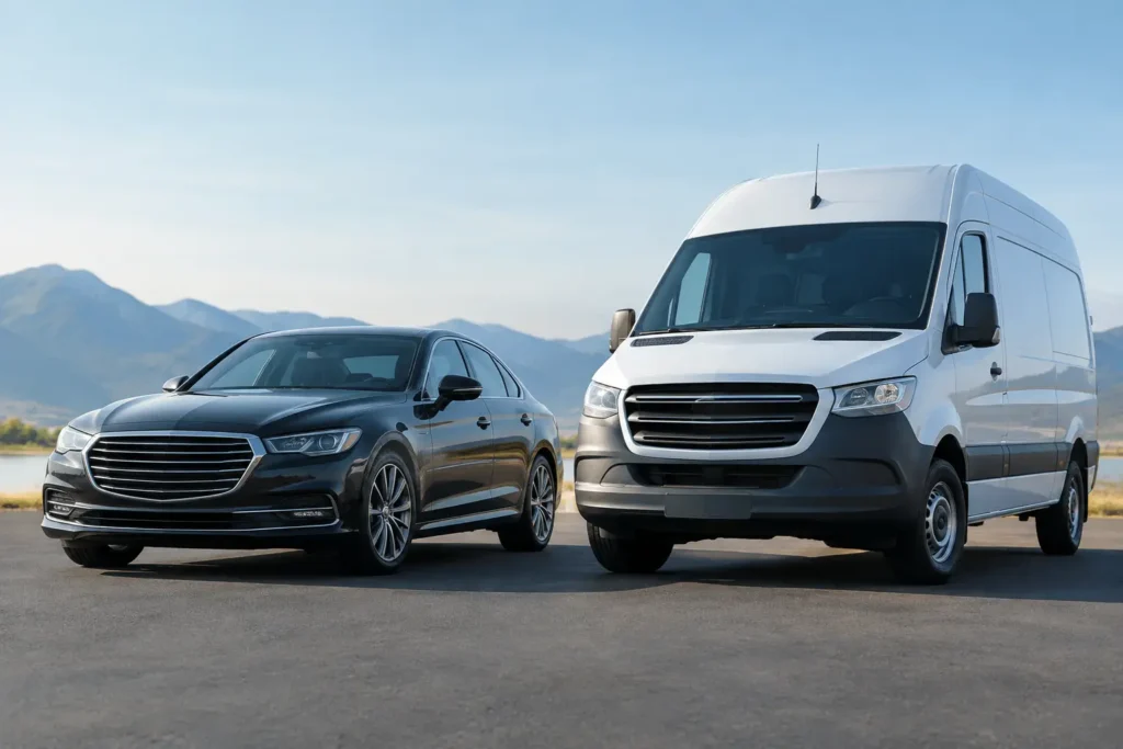 Sedan Versus Sprinter Van for Your Arrival